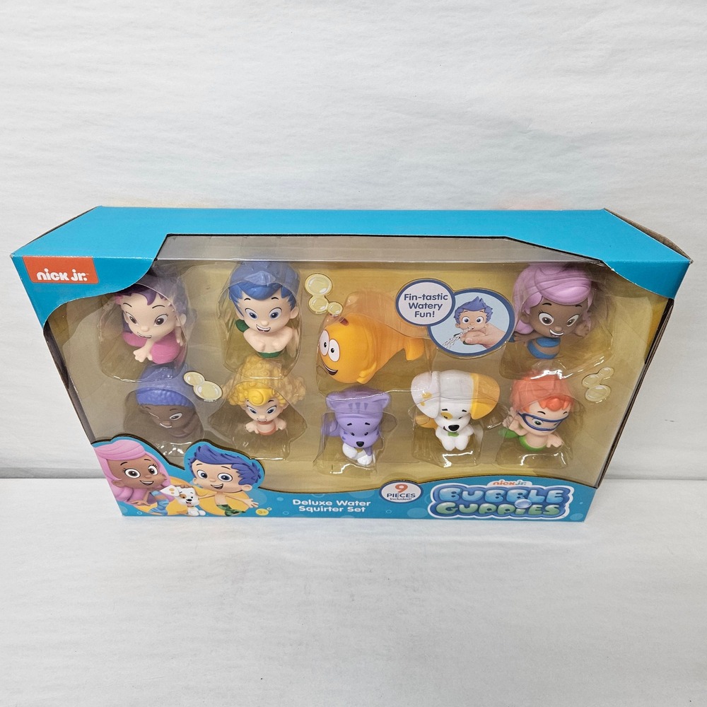 Nick Jr Bubble Guppies Deluxe Water Squirter Set 9 Pieces Gil Molly Ages 3+ New - Picture 3 of 6